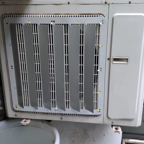 Universal Klimaanlage Außeneinheit Abdeckung Halterung Luftabweiser Gitter Anti-Direkt Blasen Edelstahl Schallwand Windführung Abdeckung AC Kompressor Abdeckung Kondensator Lüftungsgitter Schutz Zaun von RybdaFDc