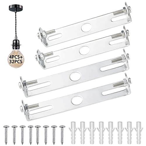 Rybtd 4 Stück Deckenleuchte-Halterung 90/105 mm Pendelleuchte Halterung Licht Festsetzung mit Schrauben Zubehör für Kronleuchter Beleuchtung Aussetzung von Rybtd