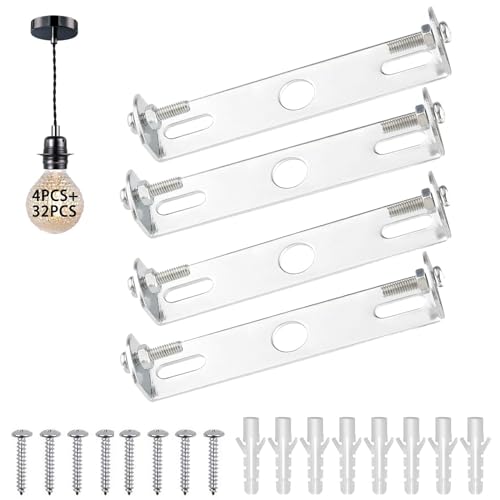 Rybtd 4 Stück Deckenleuchte-Halterung 90 mm Pendelleuchte Halterung Licht Festsetzung mit Schrauben Zubehör für Kronleuchter Beleuchtung Aussetzung von Rybtd