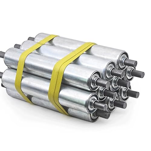 10 Stück Förderrollen, Edelstahl Industrielle Getriebe Ersatzteil - Verzinkte Enden - Für Fabrik Material Handling(Silver-60mm,900mm) von Rygcrud