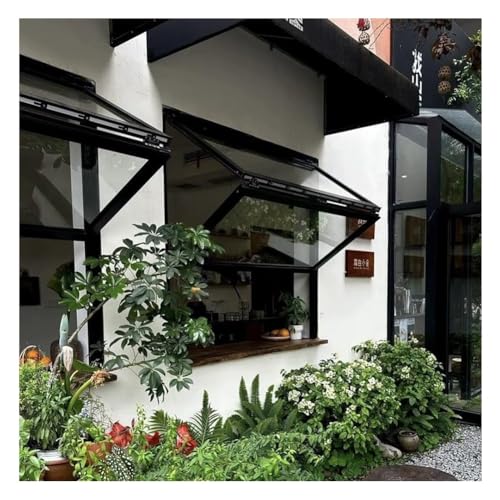Anpassbare Fenster Für Mobilheime Mit Sicherheitsverschluss, Aluminiumrahmen Verkaufsfenster, Klappbare Schiebefenster Für Restaurants, Schuppenbar(90x100 cm) von Rygcrud