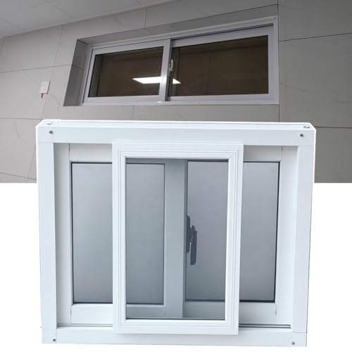 Ersatzfenster Für Häuser, Kellerfenster – Rahmen Aus Aluminiumlegierung Mit Gehärtetem Glas Und Fliegengitter, Schiebefenster Für Badezimmerhäuschen(101x71cm) von Rygcrud