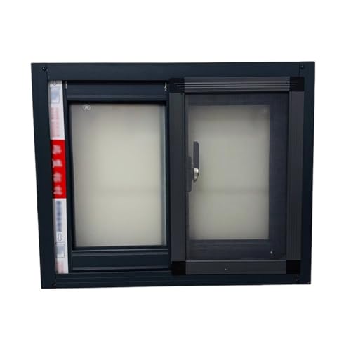 Garagen Ersatzfenster Aus Aluminium, Mit Gehärtetem Glas Und Fliegengitter, Kellerraum Schiebefenster Für Hühnerställe, Badezimmer, Mobilheime(71x71cm) von Rygcrud