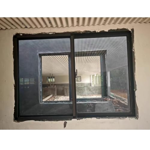 Kellerfenster, Horizontales Schiebefenster – Rahmen Aus Aluminiumlegierung Mit Gehärtetem Glas Und Fliegengitter, Fenster Für Gartenhaus Ersatz Belüftung(111x61cm) von Rygcrud