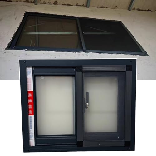 Kleines Kellerfenster, Rahmen Aus Aluminiumlegierung, Schiebefenster Mit Gehärtetem Glas, Fenster Für Wohnhäuser, Ersatz Für Die Belüftung Von Badezimmern In Schuppen(61x46cm) von Rygcrud