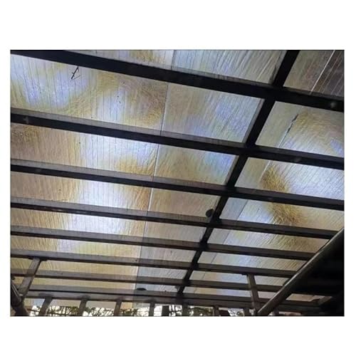 Polycarbonat-Dachplatten - Pergola regensichere Abdeckung, 0,7mm Isolierpaneele für Gewächshäuser, Terrassenüberdachung, Leicht zu biegen und zu schneiden ( Farbe : klar , Größe : 47.2" x16.4' ) von Rygcrud