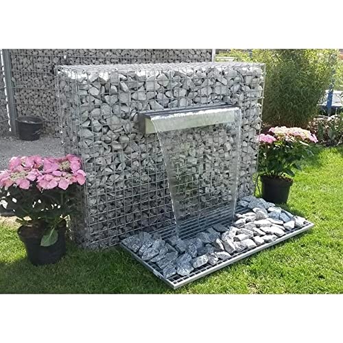 Pool Springbrunnen Wasserfall, 304 Edelstahl Überlauf Teich, Wasserfluss-Plattform Für Terrassendekorationen Im Freien(15CM) von Rygcrud
