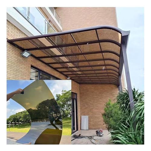 Rygcrud 1.2mm Polycarbonat Dachplatten, Klar Gewächshaus Vordächer Abdeckung Pergola Dachplatten UV Schutz Für Glasersatz, Trennwände(4x13.1ft) von Rygcrud