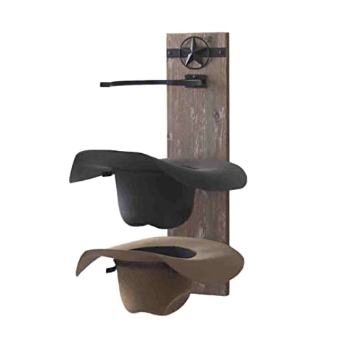 Ryker Ranch Wandhalter für Cowboyhüte aus rustikalem Holz und Metall Ryker Ranch Wandhalter für Cowboyhüte aus rustikalem Holz und Metall von Ryker Ranch