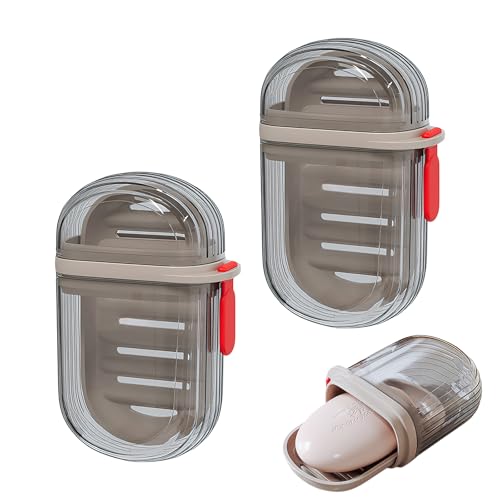 2 Stück Seifendose Reise,Wasserdicht Seifenbox mit Abtropfgitter,Tragbare Seifenbehälter mit Deckel für Reisen, Badezimmer, Dusche, Camping 2 Stück Seifendose Reise,Wasserdicht Seifenbox mit Abtropfgitter,Tragbare Seifenbehälter mit Deckel für Reisen, Badezimmer, Dusche, Camping von Rylae