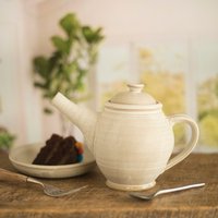 Handgefertigte Teekanne in Glatter, Weißer Glasur von RylandPottery