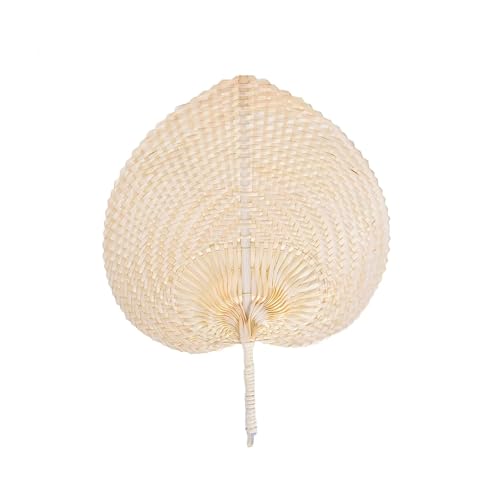 RynoPulse Handfächer aus Bambusbast, Palmblatt-Gewebter Fächer, Handgemachte Fächer, Frischer chinesischer Stil, für Hochzeitsdekoration, Zuhause, Geschenke (Mittel) von RynoPulse