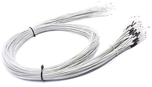 Rynplex 10 Stück 3D-Drucker 100 K Ohm NTC 3950 Thermistoren Sensoren mit 1 m Kabel 3D-Druckerteile, for RepRap Mend Teiltemperaturzubehör 3D-Drucker-Temperatursensor von Rynplex