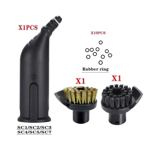 Rynplex For Dampf Staubsauger SC2 SC3 SC7 CTK10 Leistungsstarke düse Reinigung Pinsel kopf Spiegel Werkzeug pinsel Ersatzteile Zubehör Dampfreiniger-Teile(Chocolate) von Rynplex