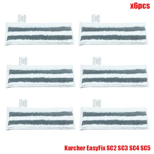 Rynplex For Easyfix SC2 SC3 SC4 SC5 Handheld Staubsauger Zubehör Mikrofaser Steam Mop Lumpen Ersatz Tuch Dampfreiniger-Teile(6pcs) von Rynplex