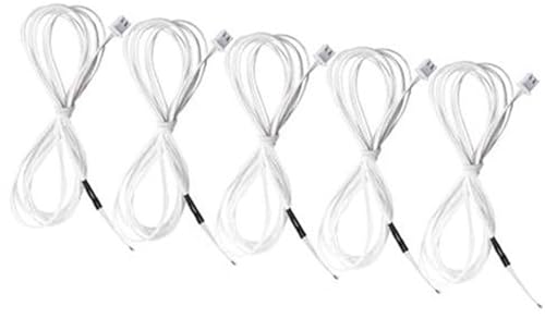 Rynplex Ideaformer 5 Stück Ohm NTC 3950 100K Thermistor, 3D-Drucker Temperatursensor, for Creality Ender 3/Ender 3 Pro/Ender V2/Ender 5/CR-10/10S, XH2.54-2P-Anschluss 3D-Drucker-Temperatursensor von Rynplex