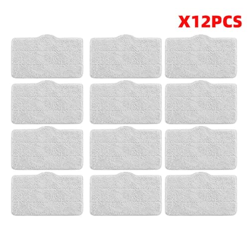 Rynplex Mopp-Reinigungspads, for Xiaomi, for Deerma, DEM ZQ100 ZQ600 ZQ610 Haltegriff Dampfstaubsauger Mopp Tuch Lappen Ersatzzubehör Dampfreiniger-Teile(12pcs) von Rynplex