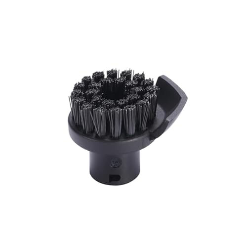 Rynplex Runde Reinigungsbürsten mit Schaber for SC1 SC2 SC3 SC4 SC5 SC7 CTK10 Dampfreiniger-Zubehör, Borsten aus Nylon/Kupferdraht Dampfreiniger-Teile(Nylon Brush 1 Pc) von Rynplex