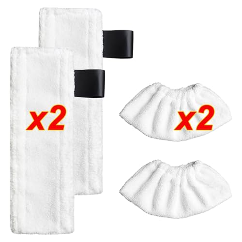 Rynplex Steam Mop Tuch for Easyfix SC2 SC3 SC4 SC5 Pocket PadsCleaner Mikrofaser Boden Kleidung Zubehör Dampfreiniger-Teile(4pcs-01) von Rynplex
