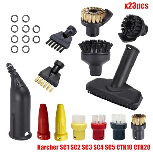 Rynplex Zubehör Nylon Düsenbürste for SC1 SC2 SC3 SC4 SC5 SC7 CTK10 CTK20 Handdampfstaubsauger Teile Ersatz Dampfreiniger-Teile(Set18) von Rynplex
