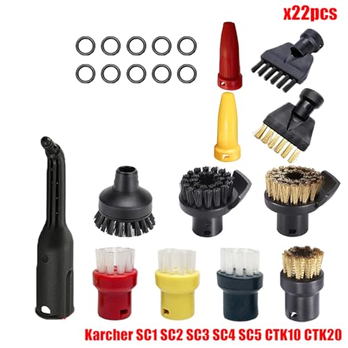 Rynplex Zubehör Nylon Düsenbürste for SC1 SC2 SC3 SC4 SC5 SC7 CTK10 CTK20 Handdampfstaubsauger Teile Ersatz Dampfreiniger-Teile(Set8) von Rynplex