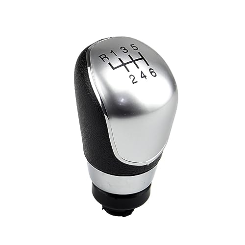 Rynplex for Ford, for Focus, 2, for Mondeo, MK2 2004 2005 2007 2008 2009 2010 2011 Auto-Styling-Schaltknaufhebel Gaitor Shifter Boot Cover Case Auto-Schaltknauf(Silver 6 Speed B) von Rynplex