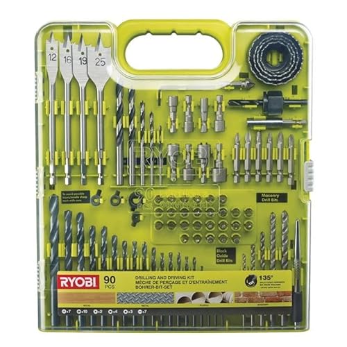 90-teiliges Zubehör-Set für Bohrschrauber Ryobi – RAKDD90 von Ryobi