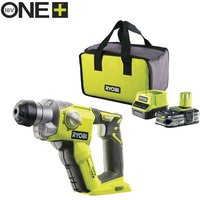 Ryobi 18 V ONE+ Akku-Bohrhammer R18SDS-125S, 1,3 J Schlagenergie, inkl. 1x 2,5 Ah Akku und 2,0 A Ladegerät von Ryobi