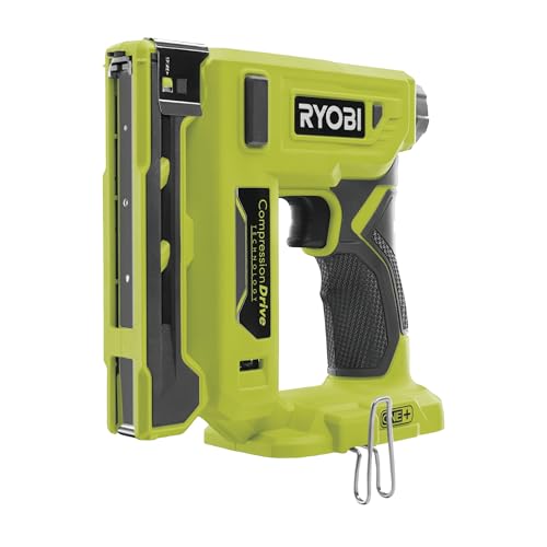 RYOBI 18 V ONE+ Akku-Tacker R18ST50-0 (Rückenbreite 10 mm, Klammerkapazität 6-14mm, Magazinkapazität 85, ohne Akku und Ladegerät) von Ryobi