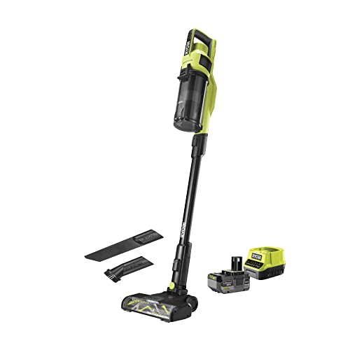 RYOBI 18V ONE+ Brushless Akku-Bodenhandsauger RSV18BL-1C40G (doppelte zyklonale HEPA-12-Filterung, 90 Watt Saugleistung, Luftstrom 900 l/min, inkl. 1x 18 V 4,0 Ah Akku und Ladegerät) von Ryobi