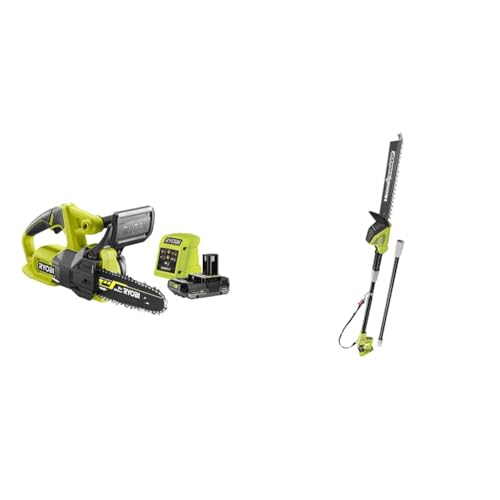 Bundle aus RYOBI 18 V ONE+ Akku-Kettensäge RY18CS20A-125 + RYOBI 18V ONE+ Akku-Teleskop-Heckenschere OPT1845 von Ryobi