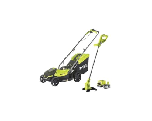 Pack ONE+ tondeuse + coupe-bordures 18V sans fil RYOBI RLM1833BLT1825M : tondeuse RLM18X33B40 et coupe-bordures OLT1825M OFFERT von RYOBI