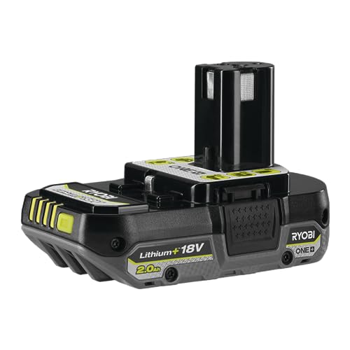 RYOBI 18 V Akku RB1820C (2,0 Ah Lithium+ Akku, Lithium+ Akkutechnologie setzt Maßstäbe für Laufzeit, Leistung und Lebensdauer, Akku-Ladestandsanzeige, Einzelzellenüberwachung, Überlastschutz) von Ryobi