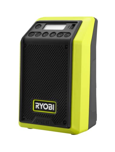 RYOBI 18 V ONE+ Bluetooth-Radio RR18-0 (10 W Ausgangsleistung, ohne Akku und Ladegerät), Grün von Ryobi