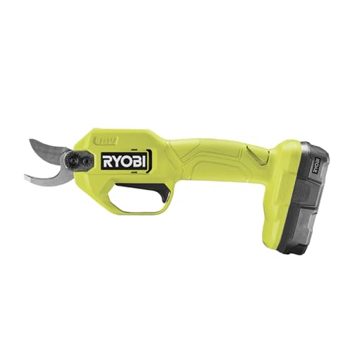 RYOBI 18 V ONE+ Akku-Gartenschere RY18SCA-0 (25 mm Schnittkapazität, 2,5 Sekunden für einen Schnittvorgang, SK5-Stahlklingen, ohne Akku und Ladegerät) von Ryobi