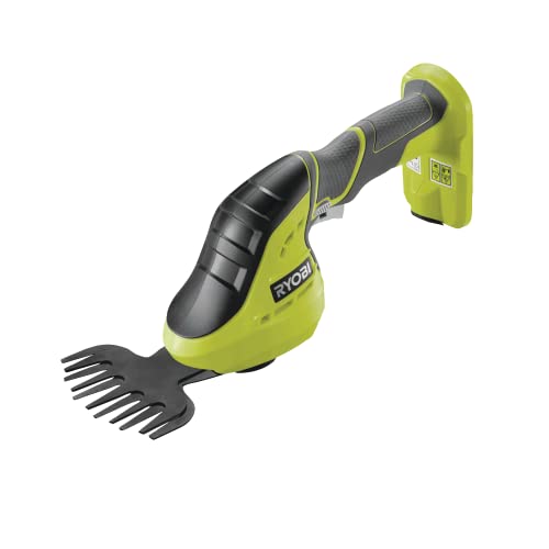 RYOBI 18 V ONE+ Akku-Gras- und Strauchschere OGS1822 (Grasscherenmesser 12 cm breit, Strauchmesser 20 cm lang, werkzeuglose Messertausch, ohne Akku & Ladegerät im Karton) von RYOBI