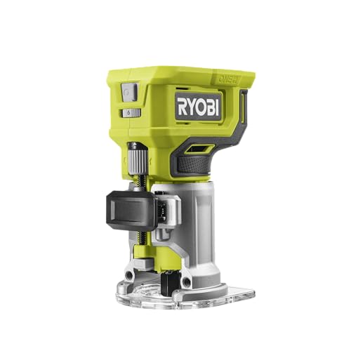 RYOBI 18 V ONE+ Akku-Kantenfräser RTR18-0, 6 Geschwindigkeitsstufen, max. Spanndurchmesser 6/6,35 mm, ohne Akku und Ladegerät von RYOBI
