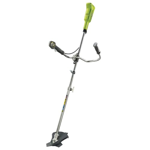 RYOBI 18 V ONE+ Akku-Sense OBC1820B (Schnittbreite 20-30 cm, Variable Geschwindigkeitsregulierung, 2-in-1 Sense & Trimmer, inkl. 1x Messer, 1xFadenspule, 1x Tragegeschirr, ohne Akku & Ladegerät) von RYOBI