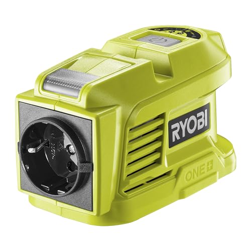 RYOBI 18V ONE+ Akku Wechselrichter RY18BI150A-0 (Wechselstromversorgung von 230V/150W, 2x USB Anschlüsse, LED-Beleuchtung, ohne Akku und Ladegerät) von Ryobi