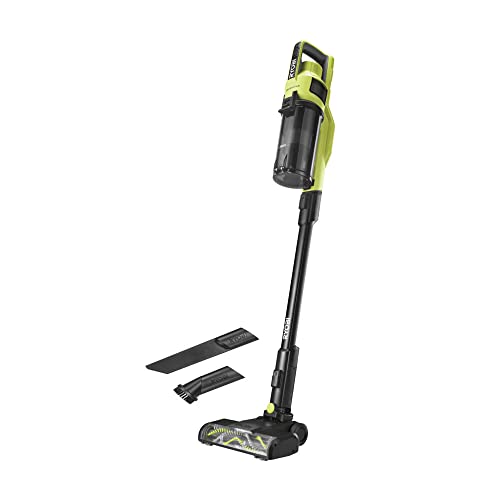 Ryobi 18 V ONE+ Brushless Akku-Bodenhandsauger RSV18BL-0 (Luftstrom 900 l/min, Air Watts 90, Behältervolumen 800ml, ohne Akku und Ladegerät), Grün & Anthrazit von Ryobi