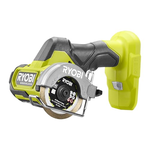 RYOBI 18 V ONE Brushless Akku-Trennsäge RCT18BL-0, 76 mm Scheibendurchmesser, Kompakt und einhändig bedienbar, LED-Beleuchtung, G5 GripZone, ohne Akku und Ladegerät RYOBI 18 V ONE Brushless Akku-Trennsäge RCT18BL-0, 76 mm Scheibendurchmesser, Kompakt und einhändig bedienbar, LED-Beleuchtung, G5 GripZone, ohne Akku und Ladegerät von RYOBI