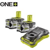 RYOBI 2er-Set 18V Lithium-Ionen-Akkus One+ 5.0 Ah - 1 Schnellladegerät - RC18150-250G RYOBI 2er-Set 18V Lithium-Ionen-Akkus One+ 5.0 Ah - 1 Schnellladegerät - RC18150-250G von Ryobi