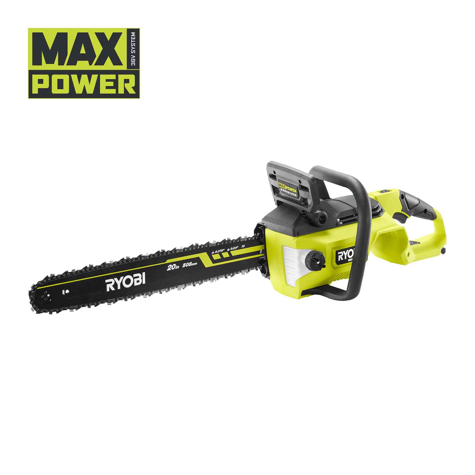 RYOBI Akku Kettensäge RY36CSX50A0 MAX POWER 36V Elektrische Säge 50cm Schwert von Ryobi