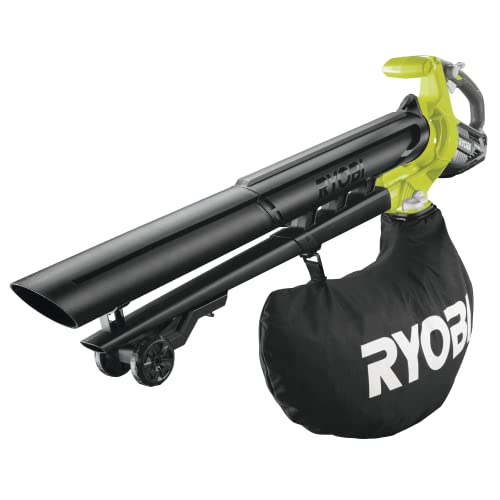 RYOBI 18 V ONE+ Brushless Akku-Laubsauger OBV18 (Luftmenge 6,0 m³/min, Luftgeschwindigkeit 200 km/h, Gebläsefunktion ohne Akku & Ladegerät im Karton) von RYOBI