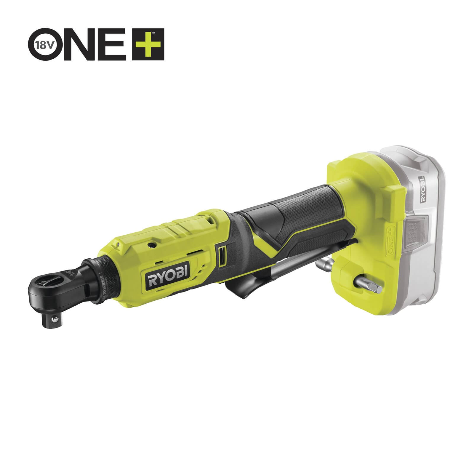 RYOBI Akku-Ratschenschrauber R18RW2-0, Ratsche mit 60Nm Drehmoment, 1/4Zoll, 18V von Ryobi