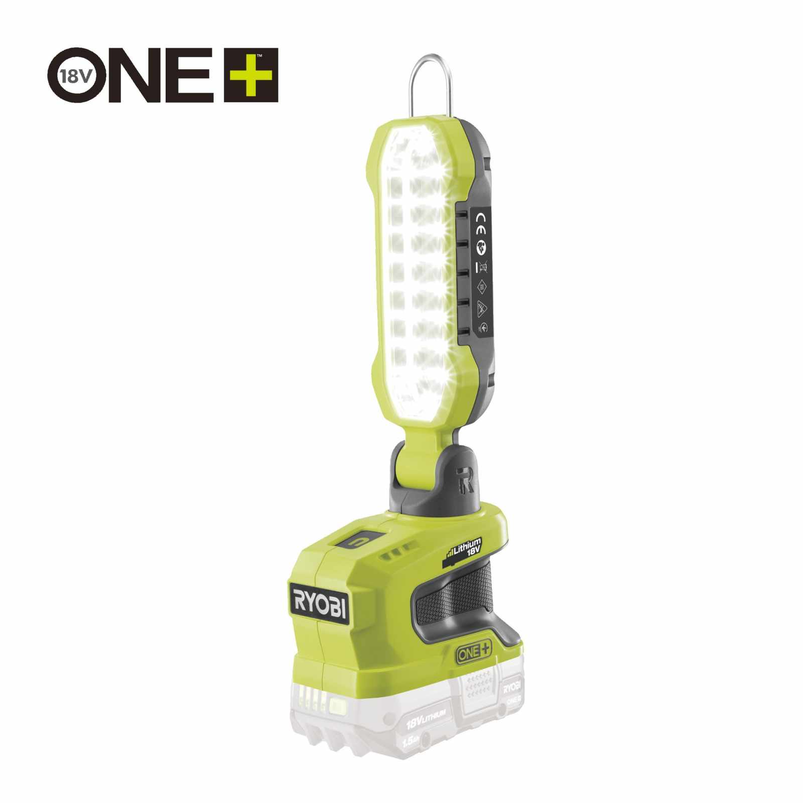 RYOBI Akku-Raumleuchte R18ALP-0 18V, Standleuchte, Werkstattleuchte, 900 Lumen von Ryobi