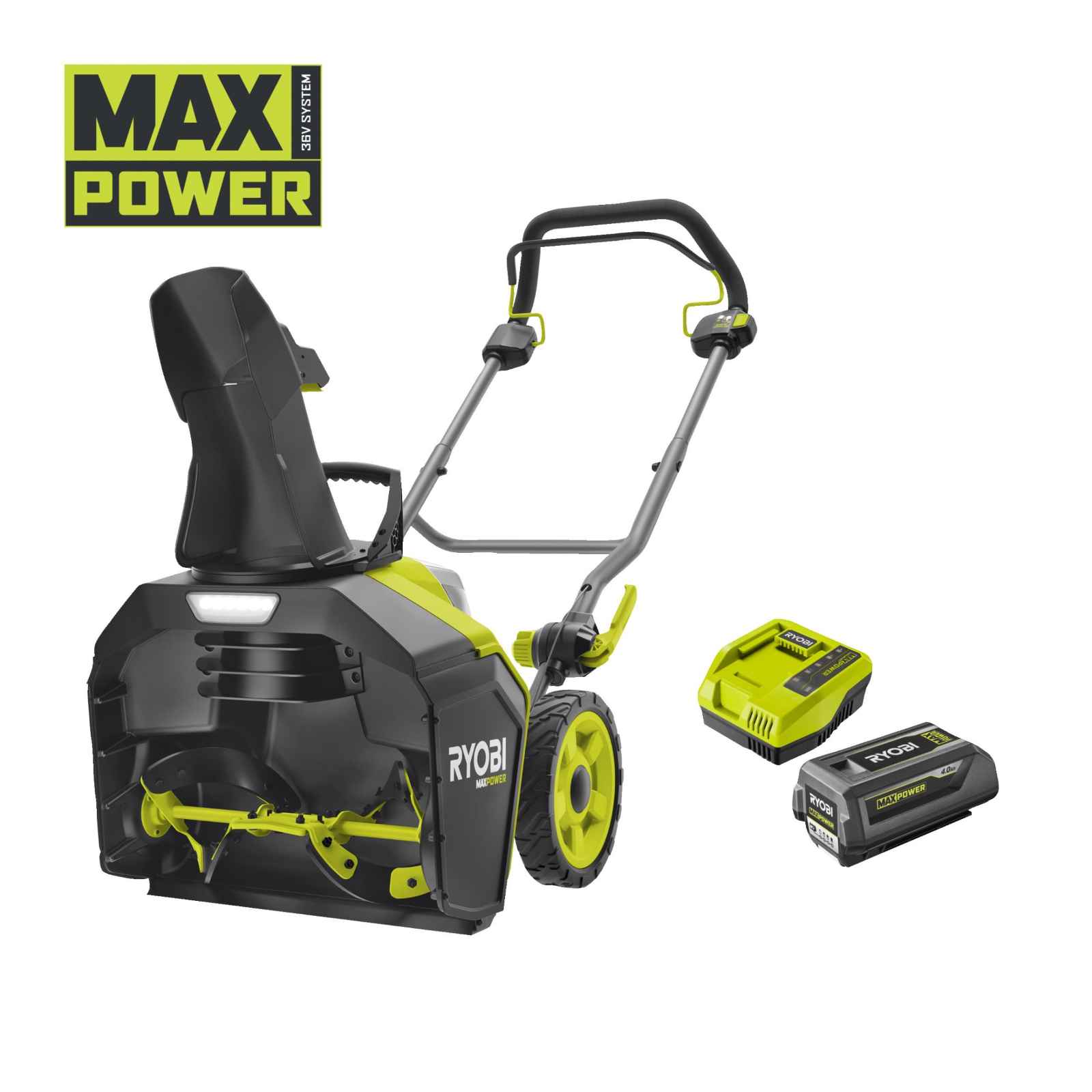 RYOBI Akku Schneefräse RY36STX45A-140 36V 4Ah Schneeräumer Räumbreite 45 cm von Ryobi