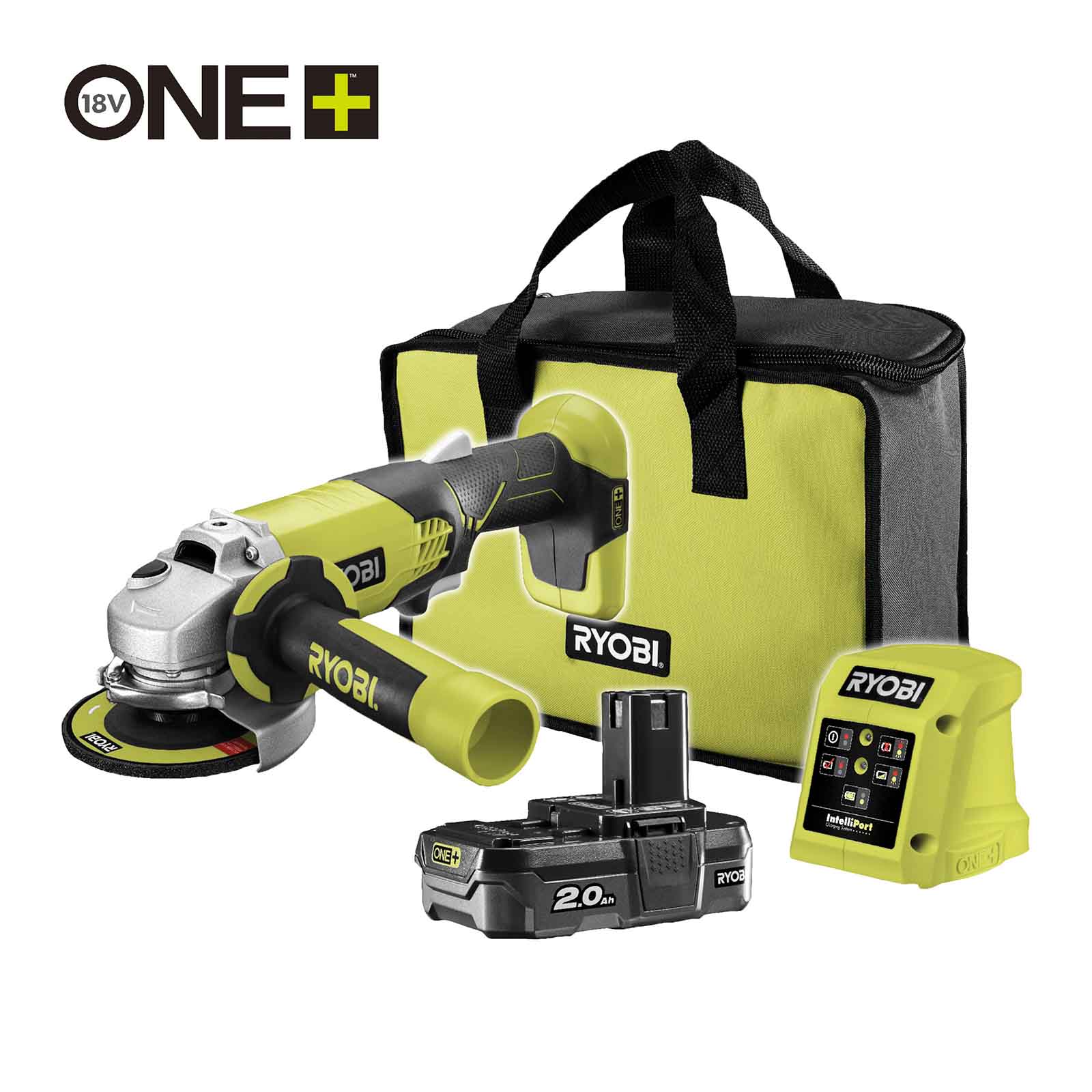 RYOBI Akku Winkelschleifer R18AG 120S ONE+, 18V Akku, Trennschleifer, Ø 115mm von Ryobi