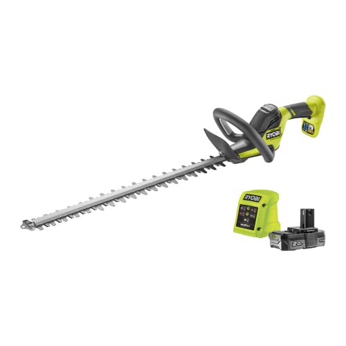 RYOBI 18 V ONE+ Akku-Heckenschere RY18HT55A-120 (Schnittgeschwindigkeit 1350 U/min, Messerlänge 55 cm, 24 mm Messerabstand, ohne Akku & Ladegerät im Karton) von Ryobi