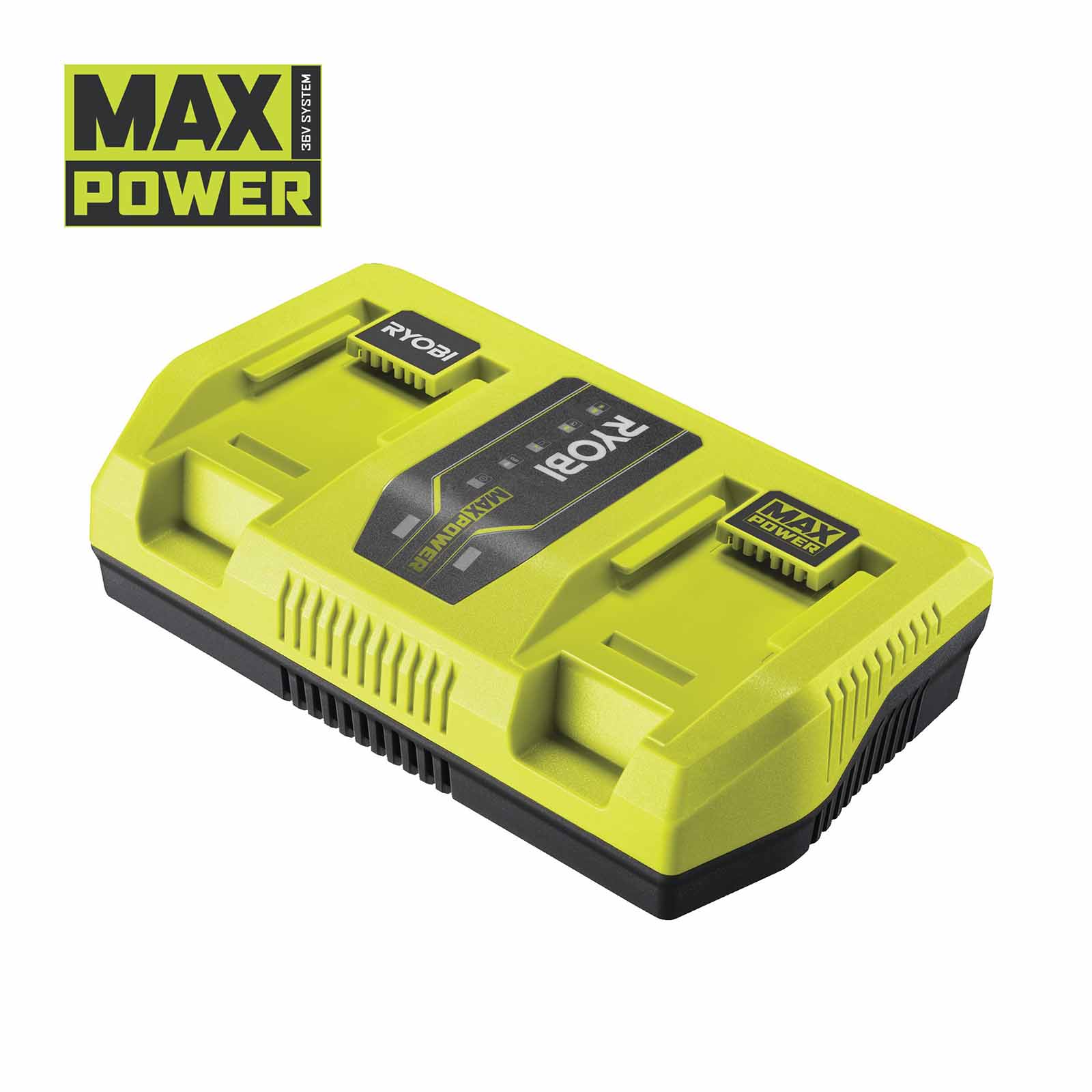 RYOBI Ladegerät RY36C2PA MAX POWER 36V, Charger, Ladestrom 6 A, 2 Steckplätze von Ryobi